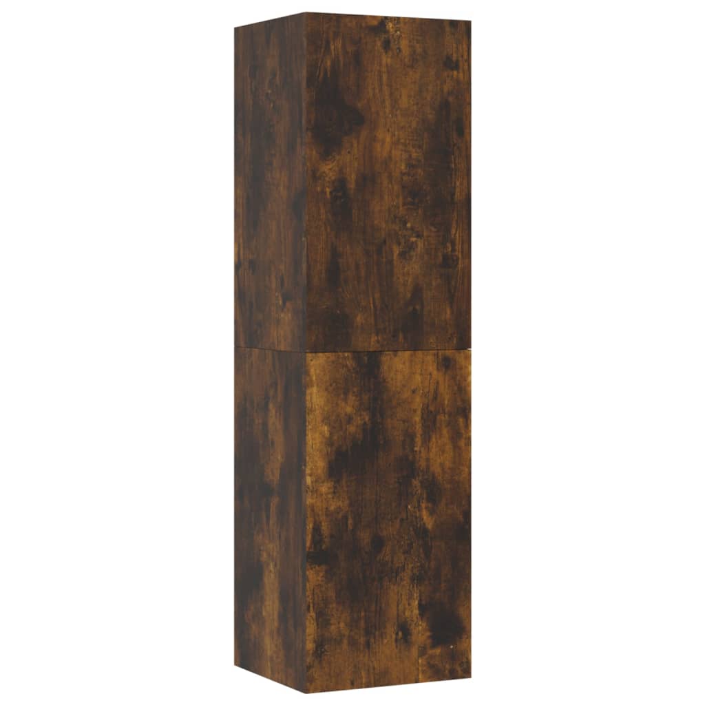 vidaXL Mueble para TV de pared color roble ahumado 30,5x30x110 cm