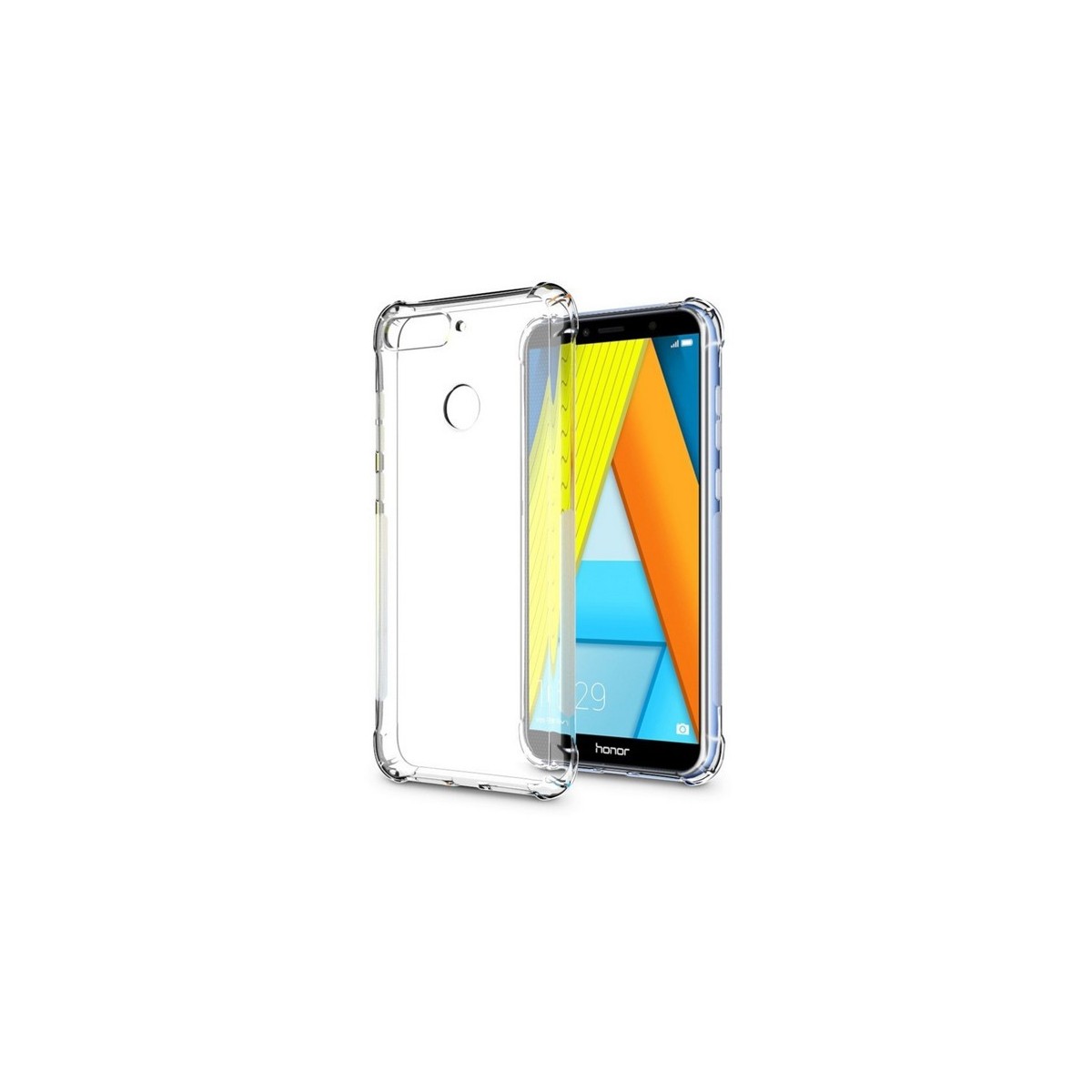 Tumundosmartphone Funda Gel Tpu Anti-Shock Transparente para Huawei Honor 7A / Y6 2018