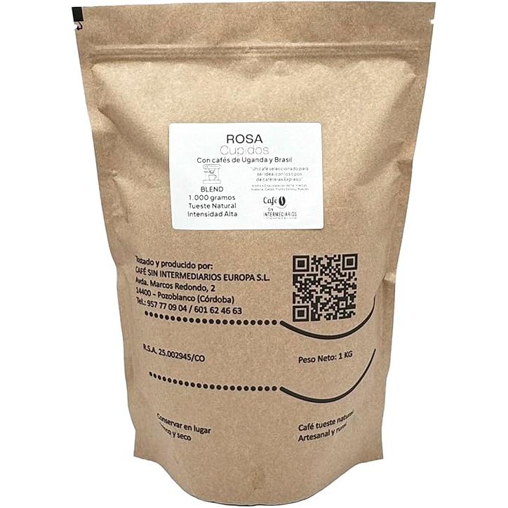 CAFE SIN INTERMEDIARIOS | Rosa | Café mezcla India y Brasil | Tostado semanal | Envasado al envío | Intensidad alta | Café solo