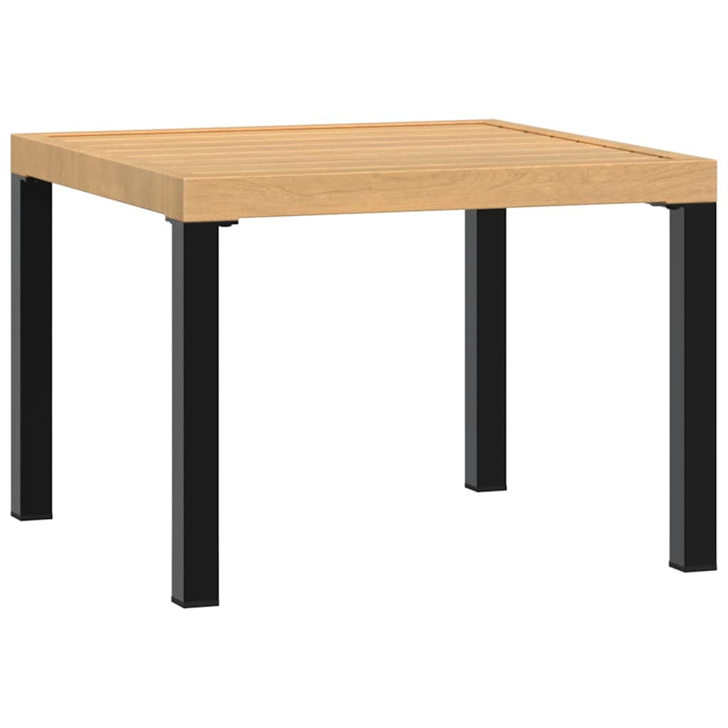 vidaXL Mesa de jardín acero recubrimiento en polvo negro 55x55x39,5 cm
