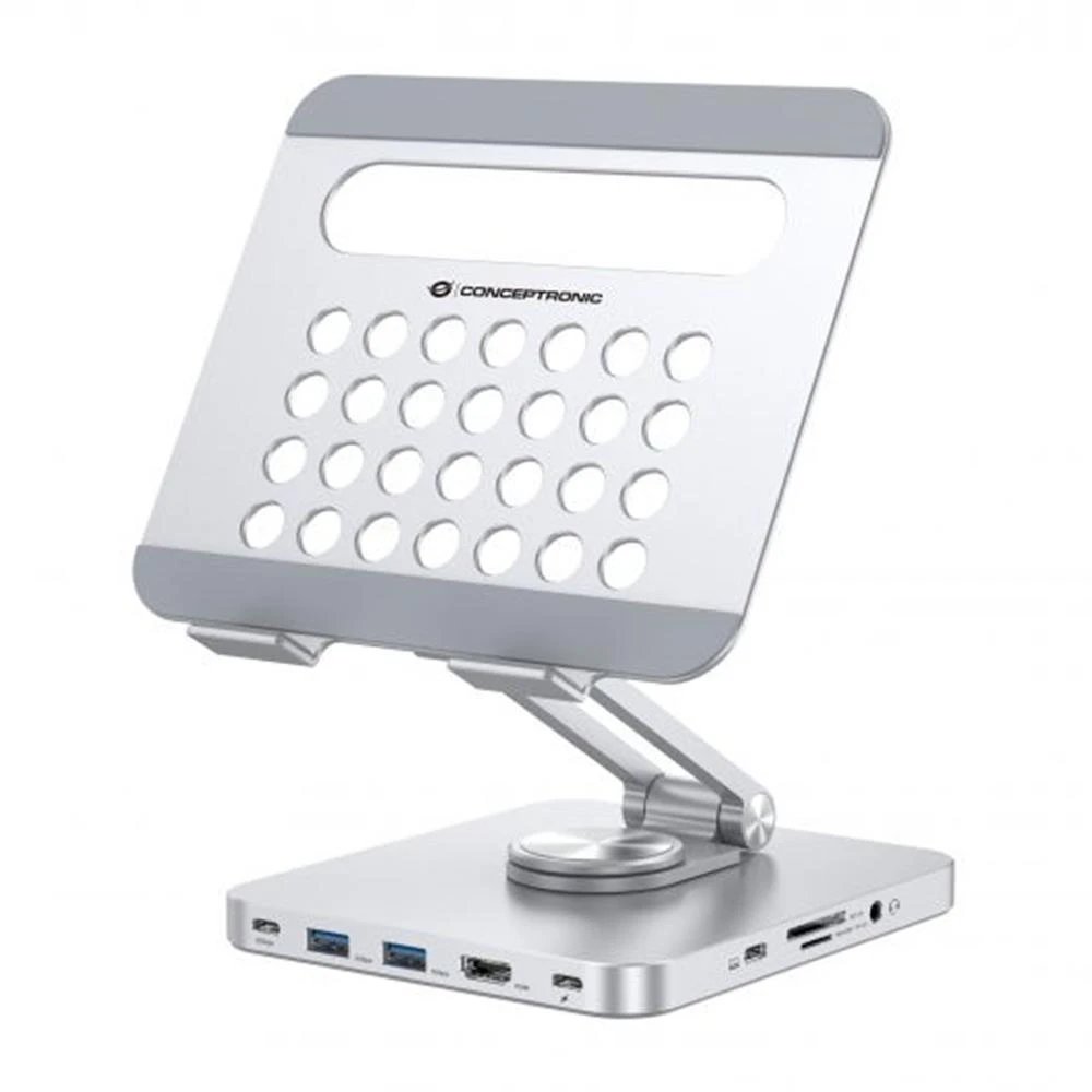 HUB Switch puertos 4K Ultra HD Conceptronic DONN26G | 3, 2 USB Gen 1; SD 3, 0; MicroSD 3, 0, HUB Switch puertos, Gris