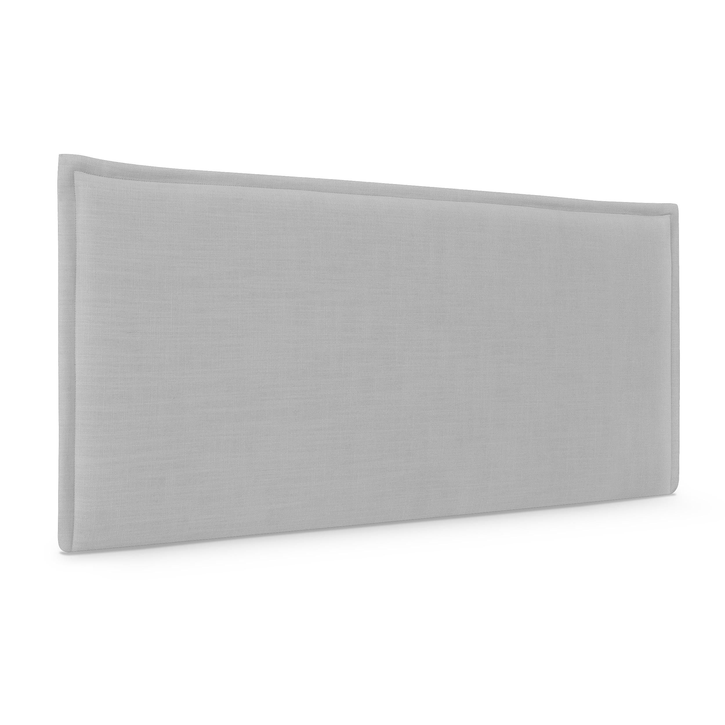 DHOME Cabecero de Lino Natural Liso con Ribete Cabezal Tapizado Cama Dormitorio Moderno Top Trending (Gris Claro Lino)