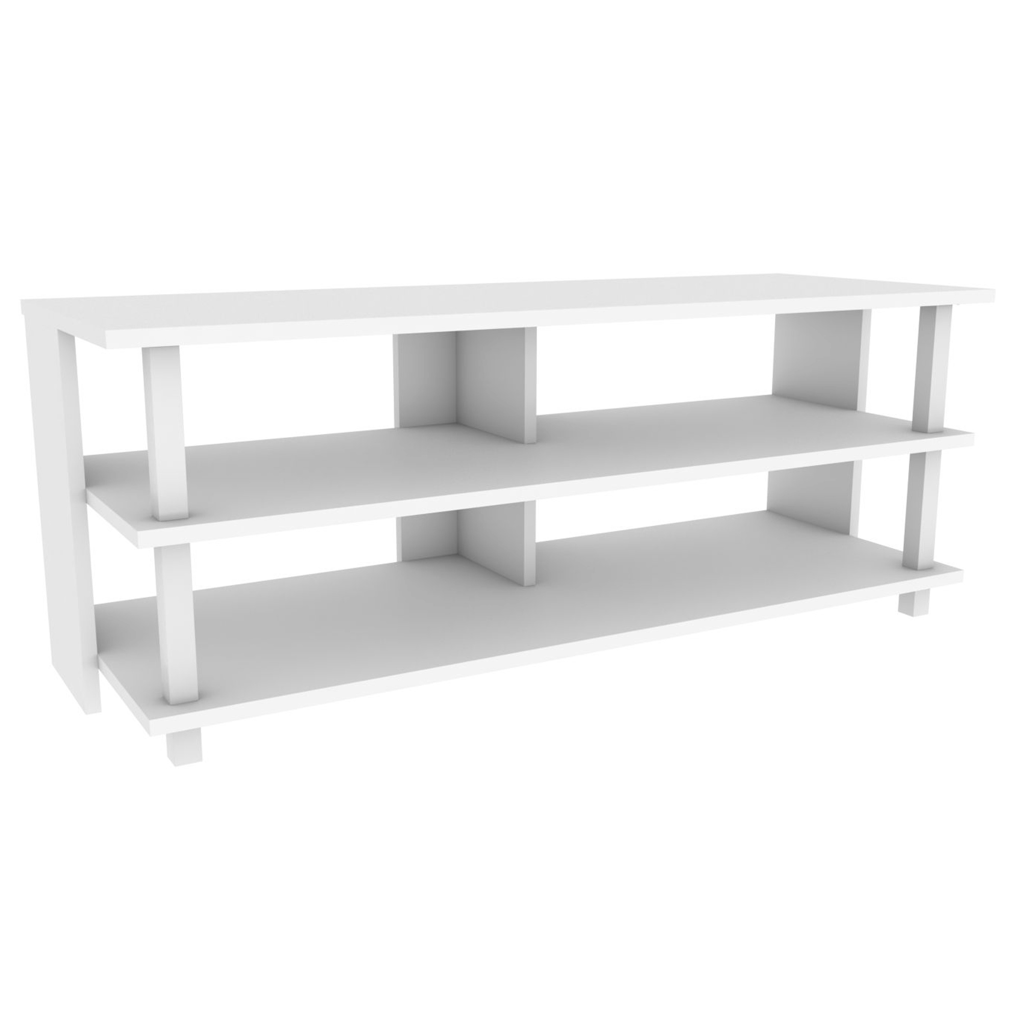 Mesa TV Wellhome 100% Aglomerado Melamina Blanca 18mm Grosor