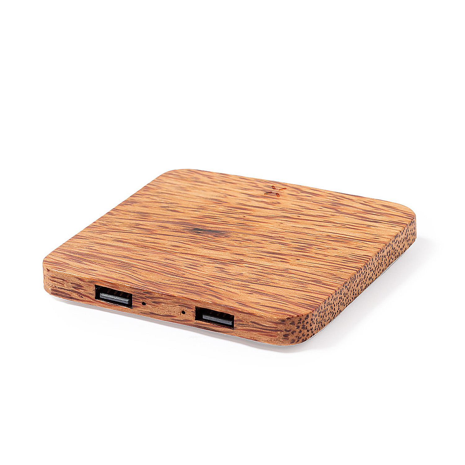 DAM Cargador Inalámbrico nature de coco 10W. 2 Salidas USB 9x0,9x9 Cm. Color: Madera