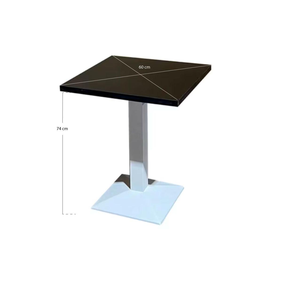 Regalos Miguel - Mesas Bar - Mesa Kuat White 60 cm - Negro