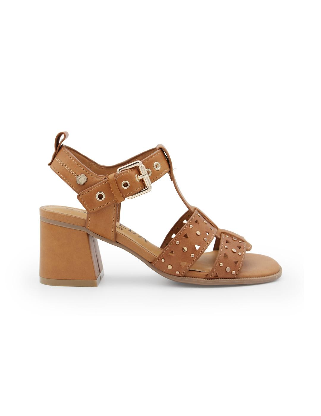Sandalia Carmela 16325102 Piel Cuero Tacón Ancho Mujer
