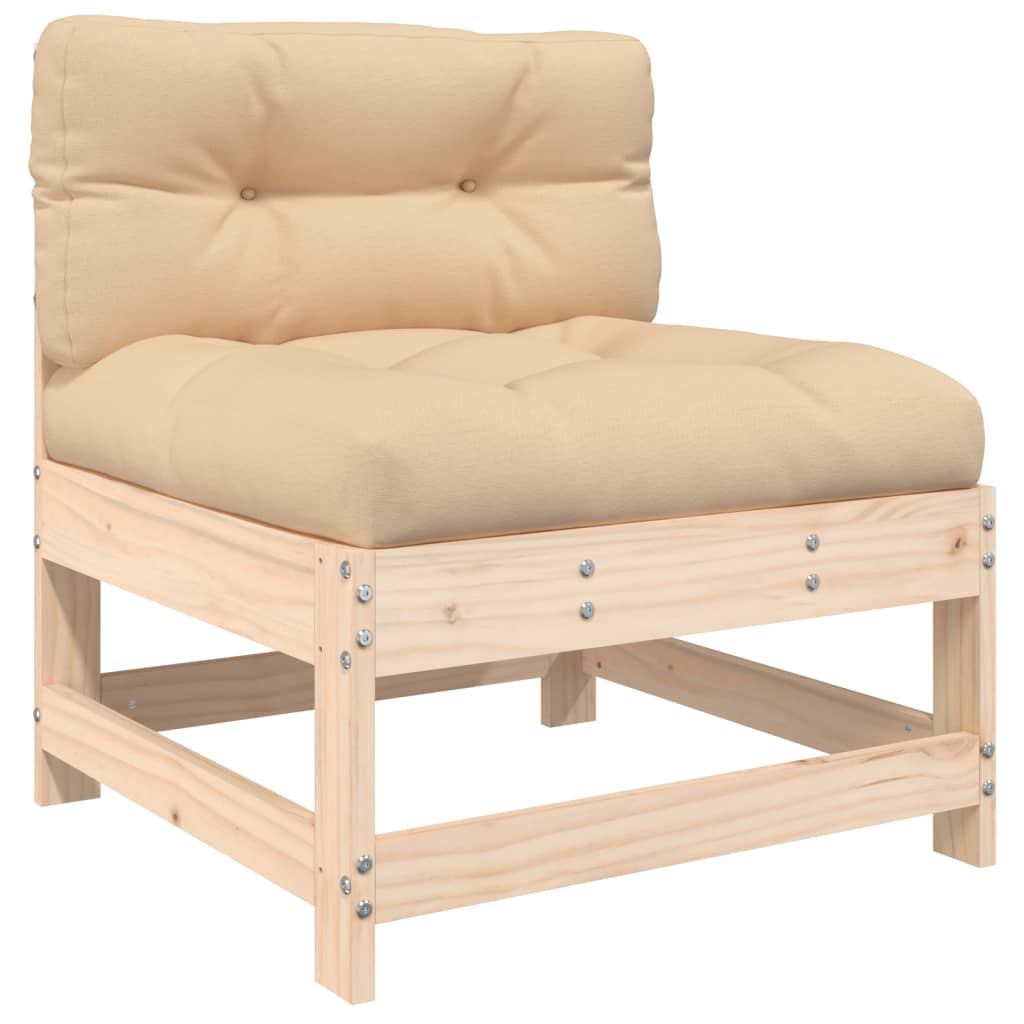 Vidaxl Sofá Central de Madera Maciza de Pino - Varios Colores - Conjunto de Muebles de Jardín Exterior