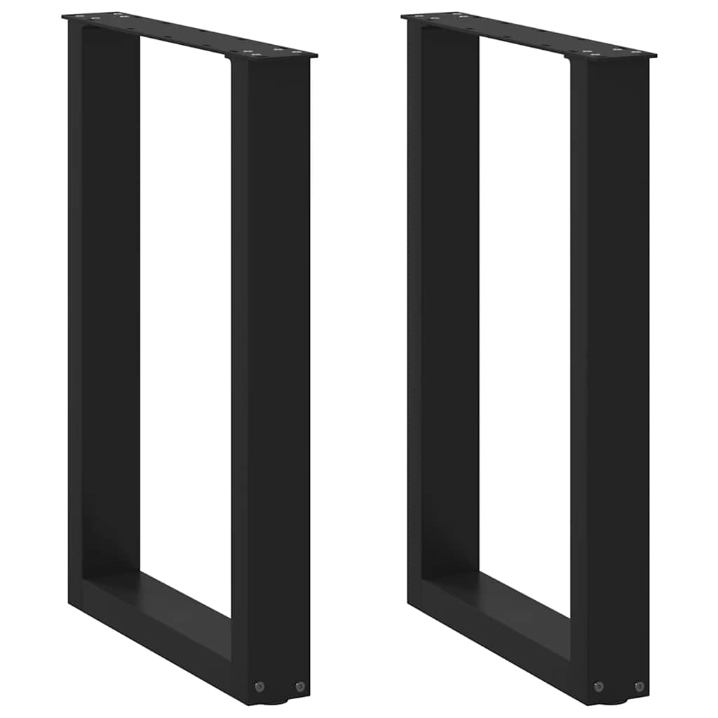 vidaXL Patas para mesa de comedor en forma de U (2 unidades) 50 x (72-73) cm, acero
