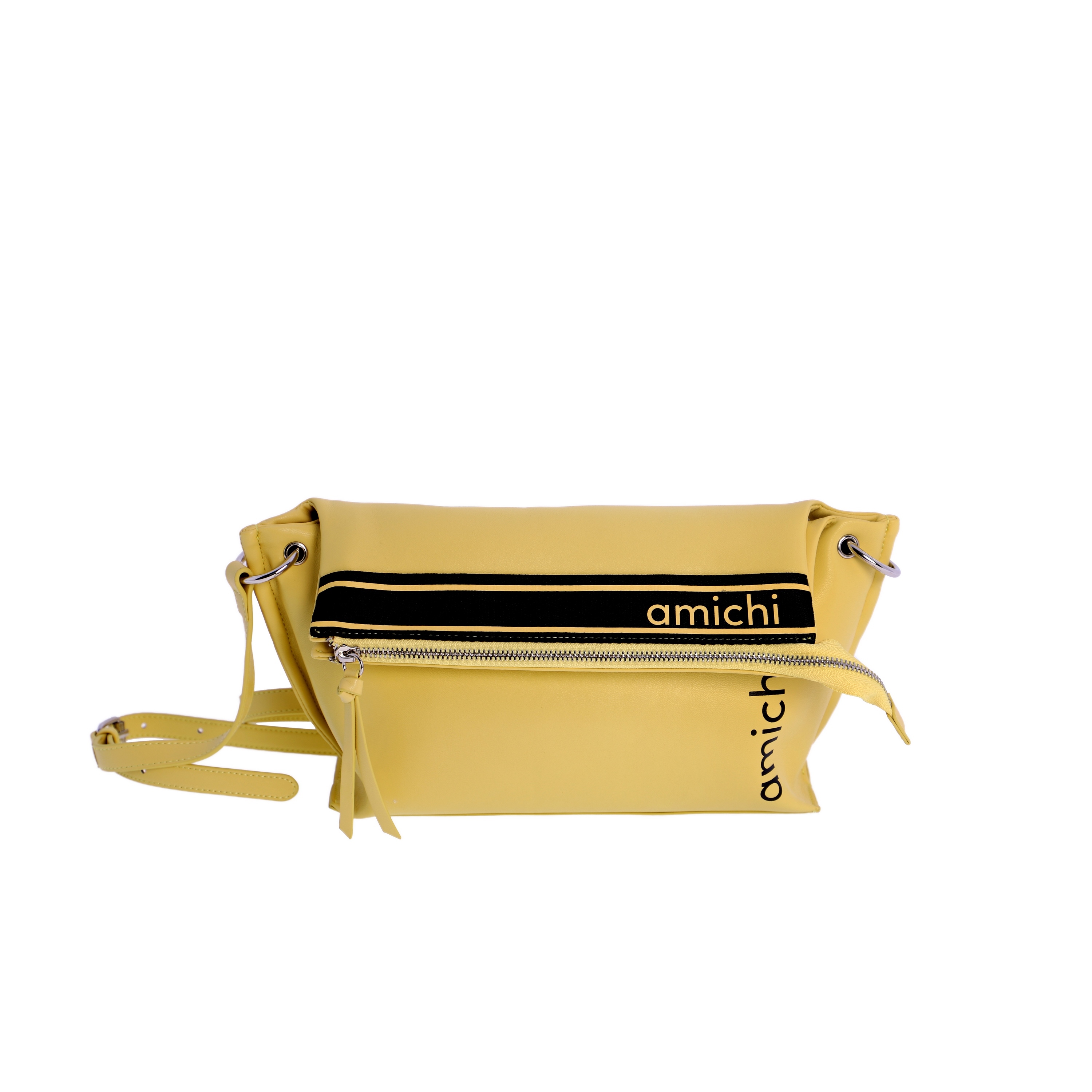 Bolso bandolera para mujer AMICHI Pascuala de piel sintética con cremallera.