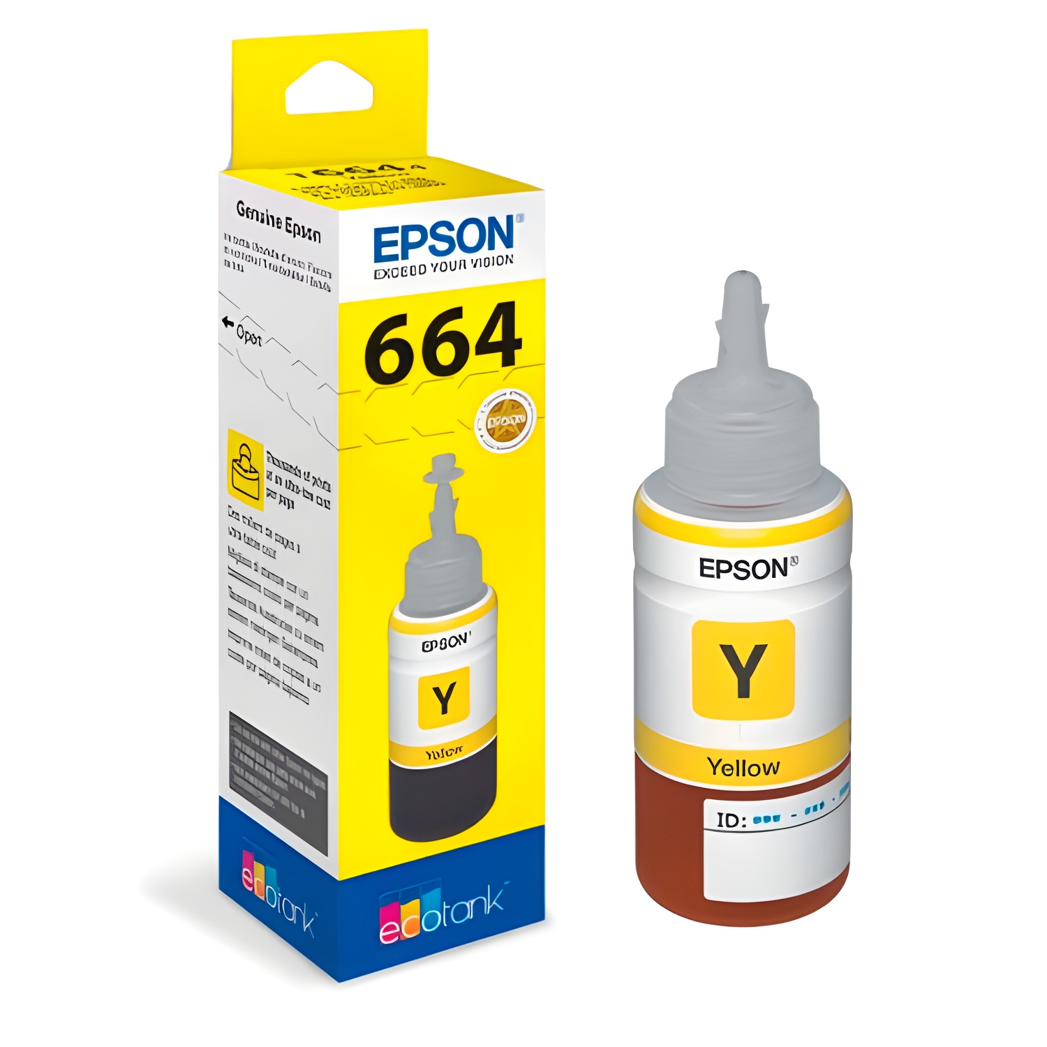 Cartucho epson nº664 amarillo botella 70ml (c13t664440)