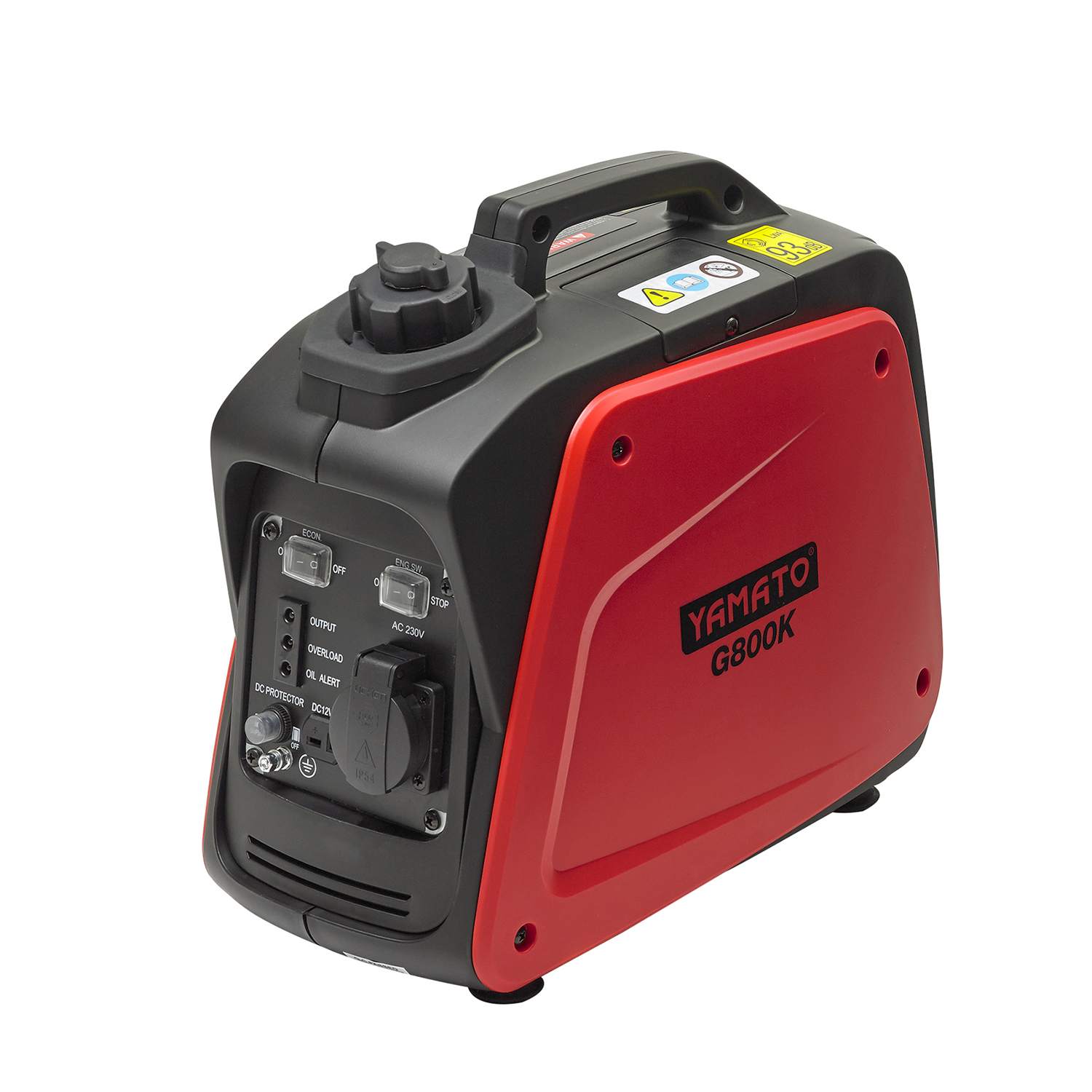 Yamato Generador Inverter Gasolina Silencioso 0,8 Kw Motor 4 Tiempos | Estación Energia Generador Electricidad