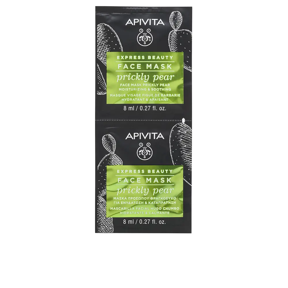 Apivita Express Beauty Mascarilla facial hidratante y calmante con higo chumbo Mascarilla Facial