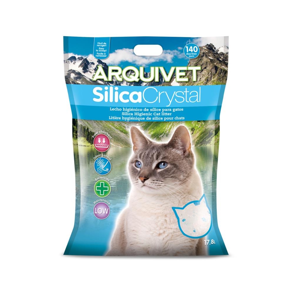 Arquivet - ARQUIVET - Silica Crystal (17,8 Litros) - Arena para Gatos a Base de Gel de Sílice