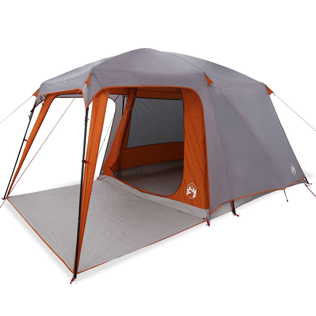 vidaXL Tienda de campaña on porche 5 personas impermeable gris naranja