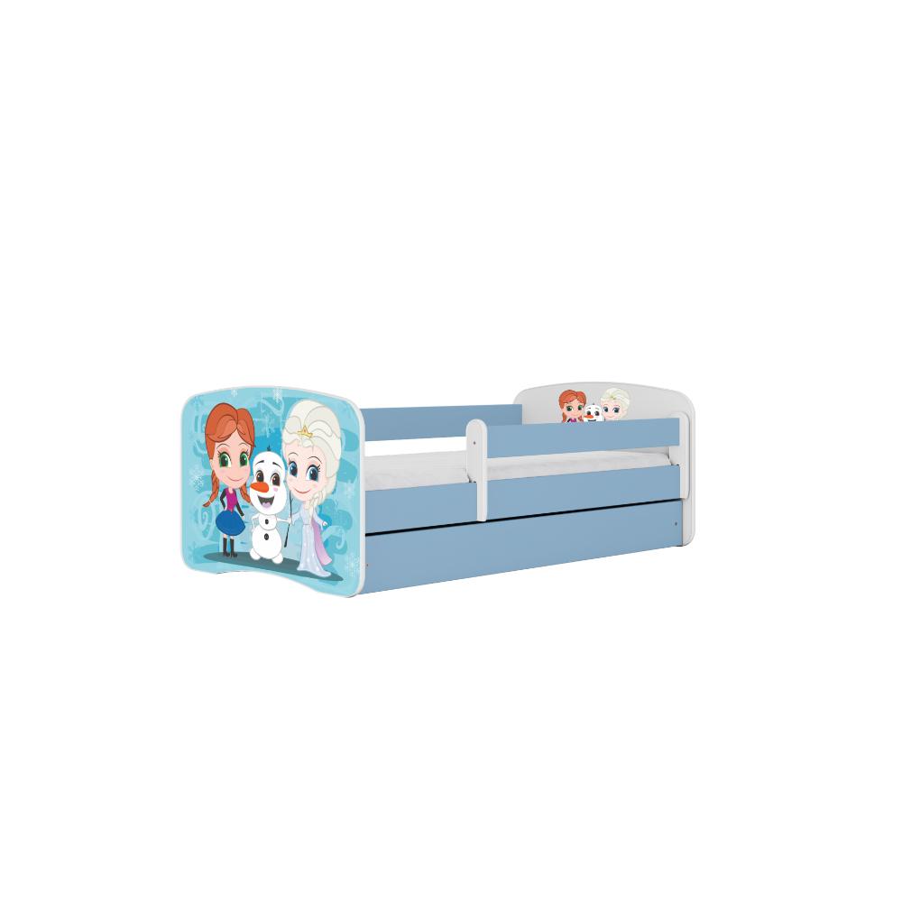 Cama 180 x 80 cm Kocot Kids com colchão BabyDreams Frozen Land Blue