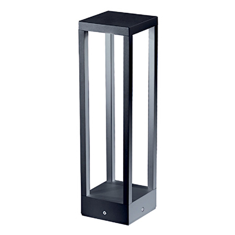 Home Pole - Poste de jardín LED para fijar al suelo - Luz nocturna cálida 3000K 230V 15W 1590lm Zafferano - Gris oscuro