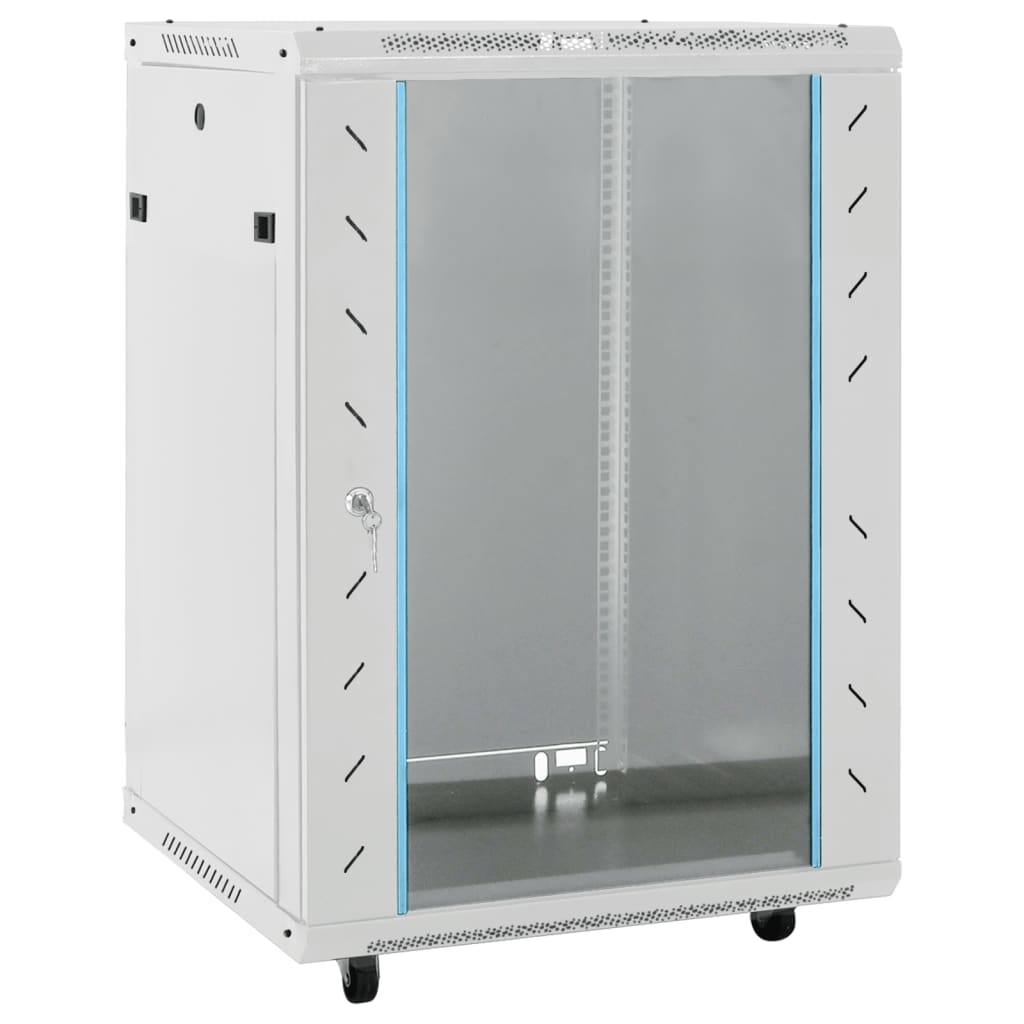 vidaXL Rack de servidores 15U 19" IP20 53x40x80 cm rack de red 15U Color Gris,  Negro, y mas