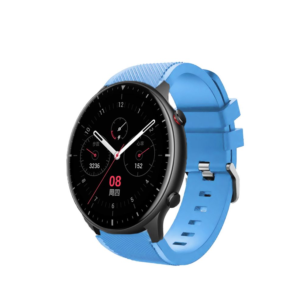Correas de silicona para Amazfit GTR GTR 2 GTR 3 GTR 4 GTR 2e pulseras de colores para reloj inteligente smartwatch, tejido suave impermeable cierre con hebilla