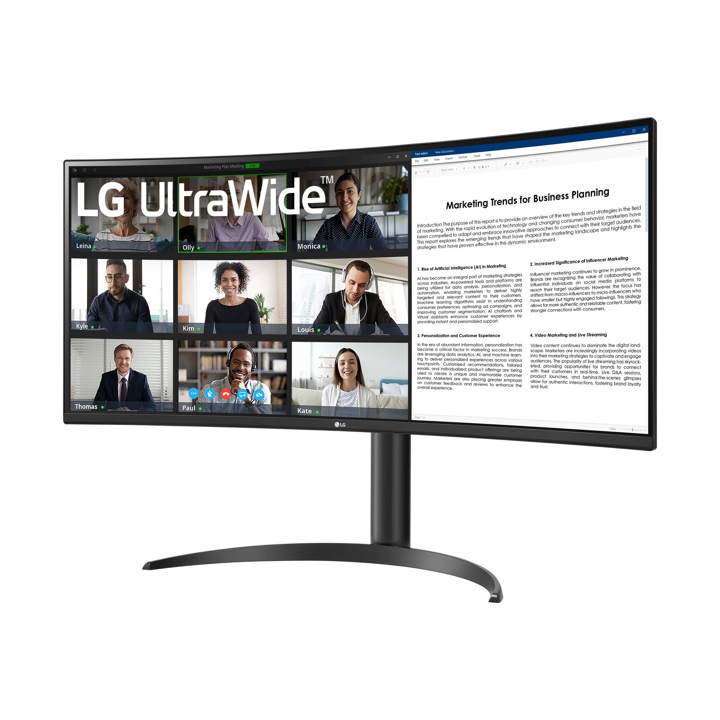 LG 34WR55QK-B | 34" | VA | 21:9 | 100 Hz | 5 ms | 3440 x 1440 píxeles | 300 cd/m² | 2 puertos HDMI | Garantía de 24 meses