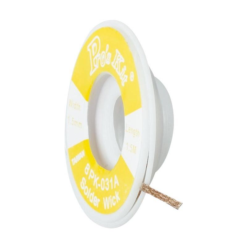 Proskit Malla Desoldadora 1.5mm X 1.5m para Reparación Electrónica