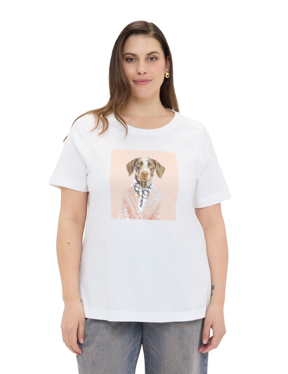 Fiorella Rubino - Camiseta perro chic con detalles luminosos