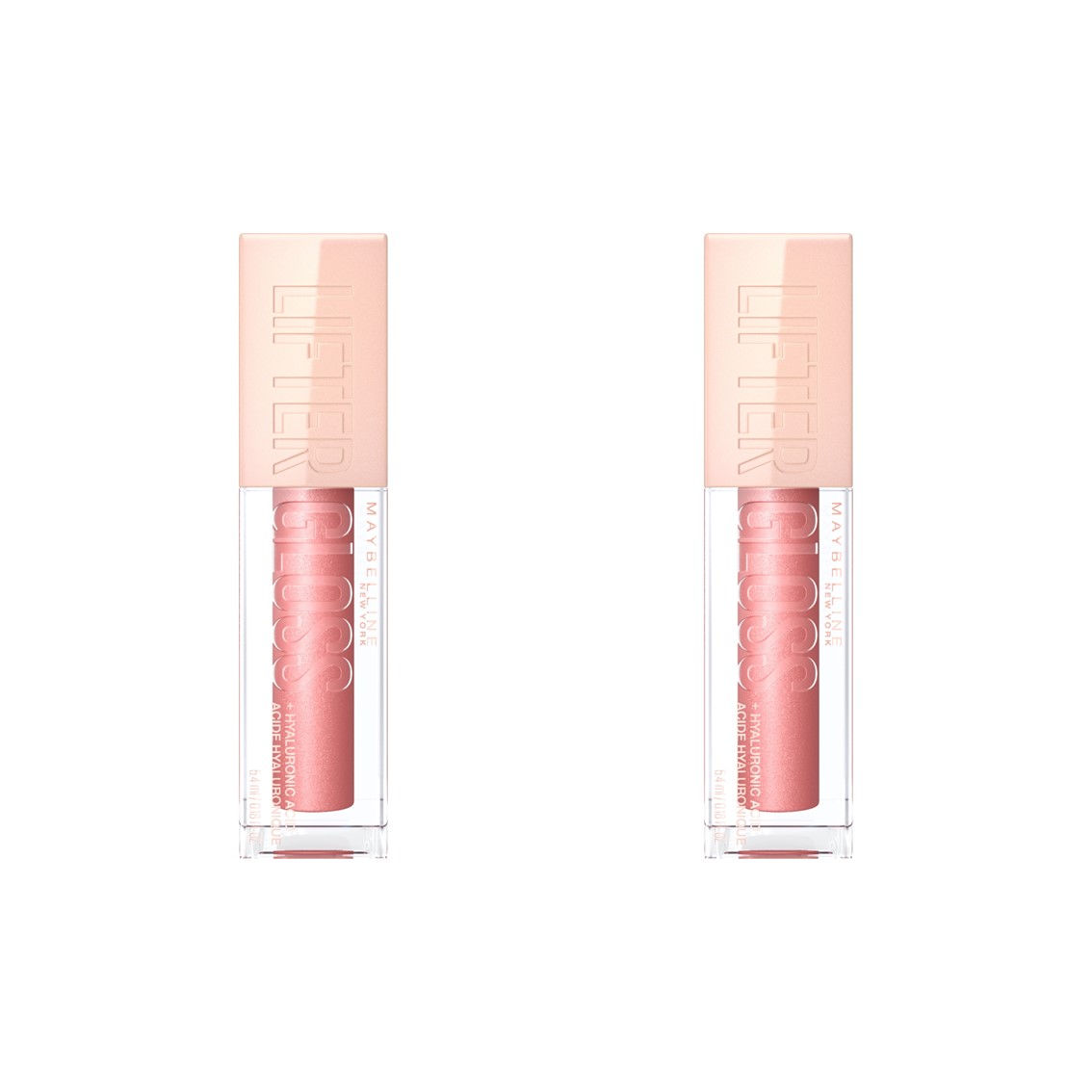 Maybelline New York | Pack duo de maquillaje: x2 Brillo de Labios Lifter Gloss, Hidratación Intensa, Labios Rellenos, con Ácido Hialurónico, Tono Moon