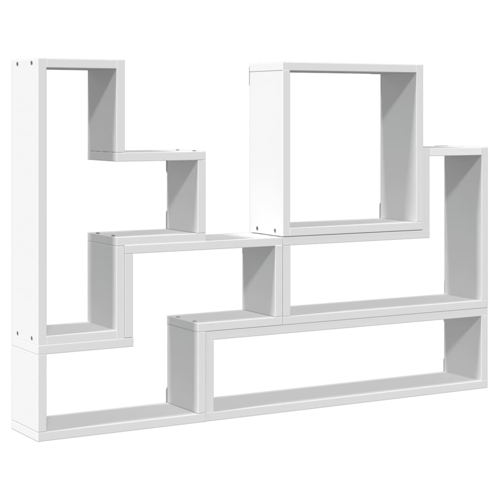 Vidaxl Estantería de Pared Madera de Ingeniería 96x12x64 Cm Blanco