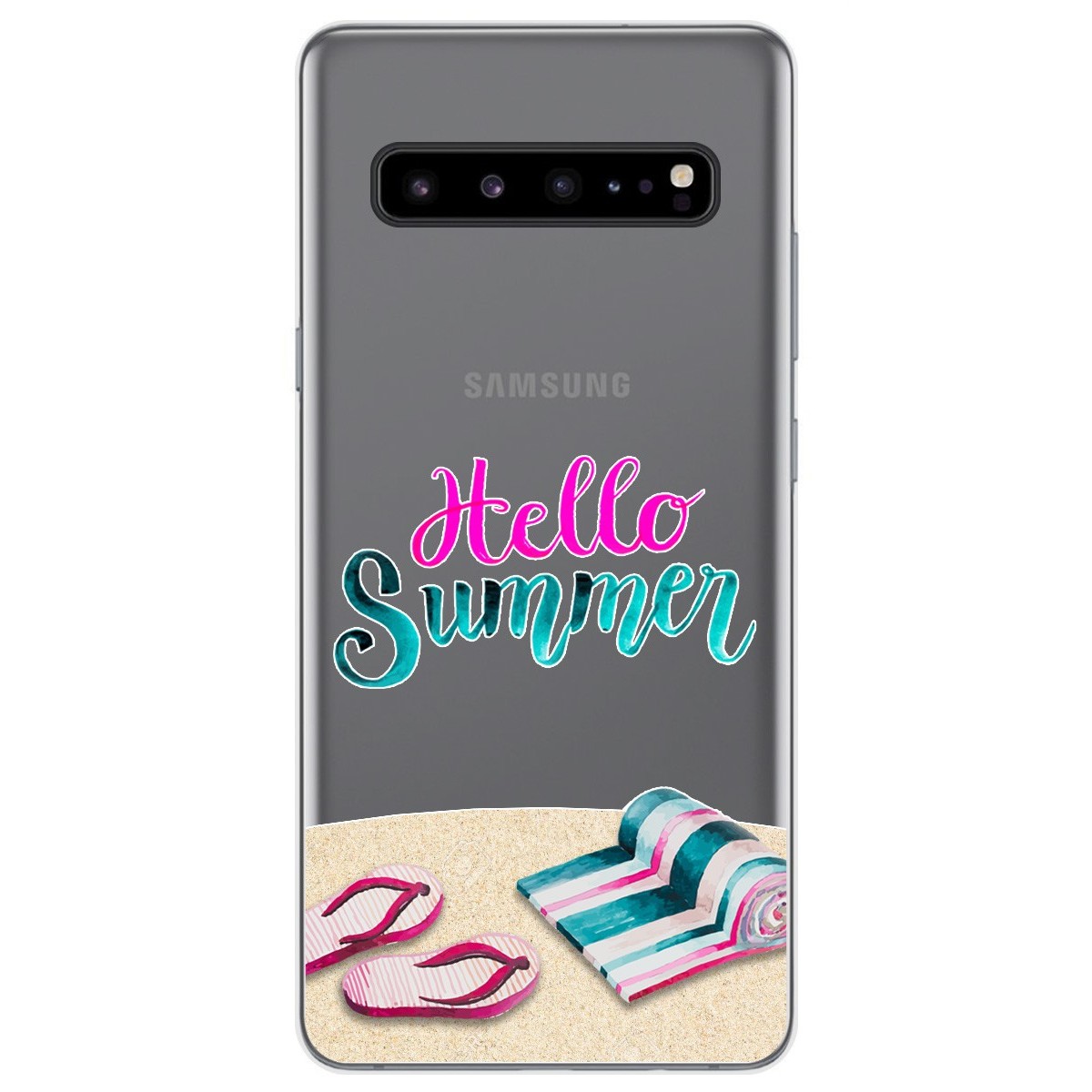 Tumundosmartphone Funda Gel Transparente para Samsung Galaxy S10 5G diseño Summer Dibujos