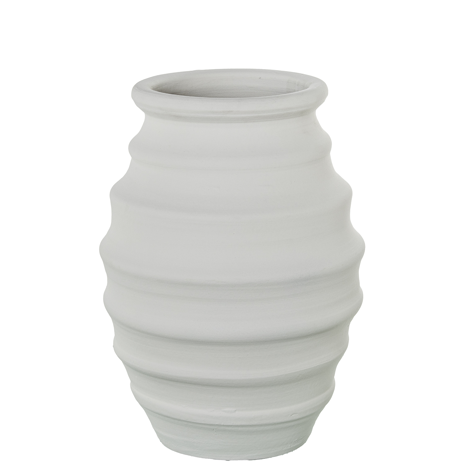 Jarron ceramica 43cm blanco mate 30x43cm