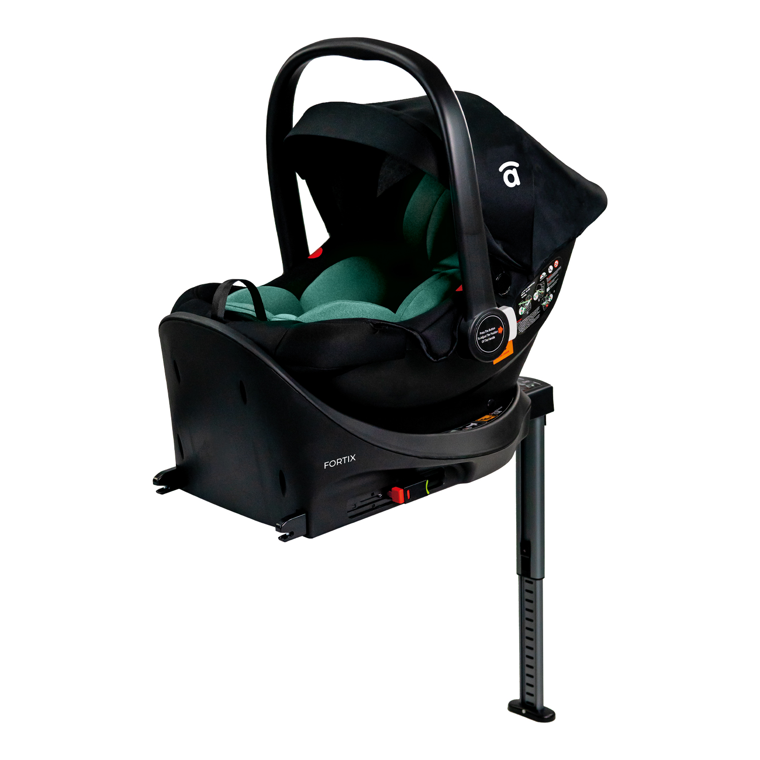 Asalvo Base ISOFIX Fortix – Desde el Nacimiento hasta 87 cm, Anclaje Seguro con ISOFIX + Pata de Apoyo, Compatible con Sillas Asalvo Grupo 0+