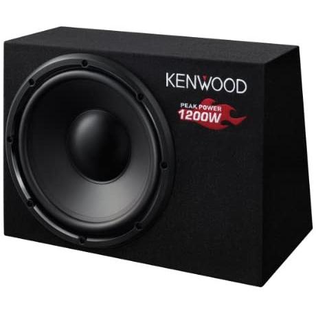 Kenwood KSC-W1200B Subwoofer para Coche | Potencia de 1200W | Tamaño Compacto y Fácil Instalación
