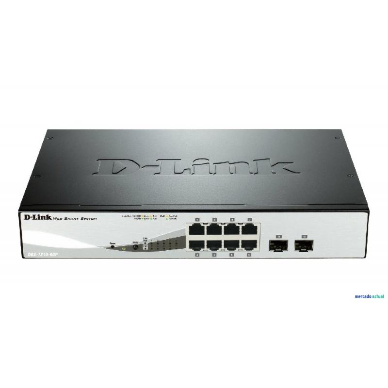 Switch D-LINK 8 PUERTOS POE 10-100-1000 RACK