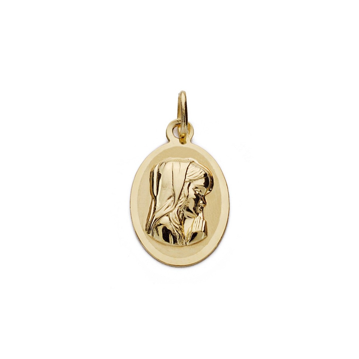 Medalla oro 9k Virgen Nina 19mm.