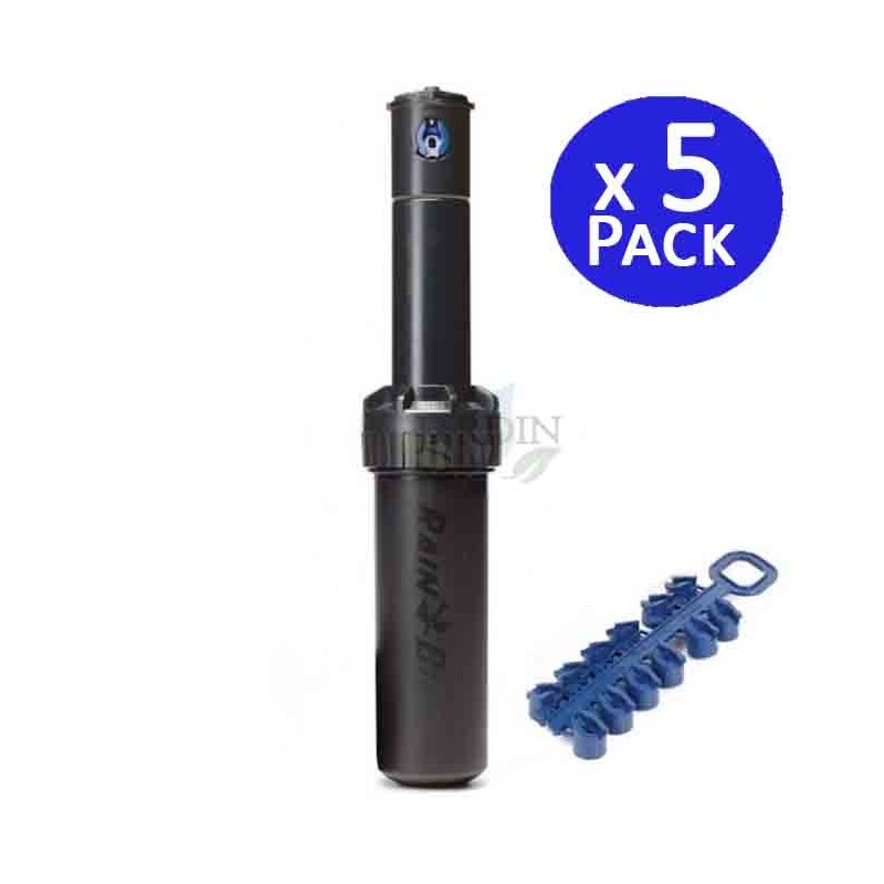 RAIN BIRD Pack 5 Aspersor de Riego Rain Bird 5004-PC 3/4'' | Alcance 7,60 a 15,20 m | Aspersor de Turbina ajustable 5000 5004 Rain Bird