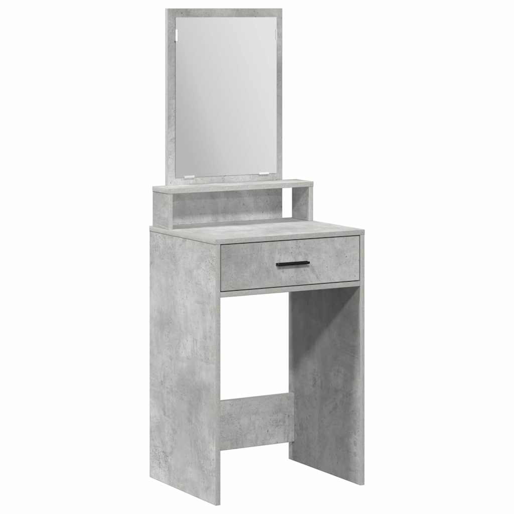 vidaXL Mesa Tocador con cajón Gris Concreto 50 x 41 x 140 cm