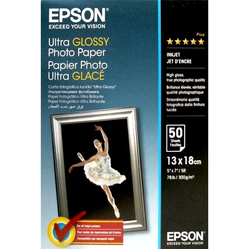 Papel Epson Photo Paper Ultra Glossy 13X18 50H 300Gr