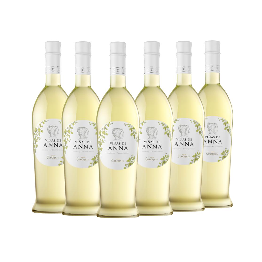 Codorniu - Codorniu Viñas de Anna Chardonnay - Vino Blanco Semidulce - Caja 6 Botellas 75cl