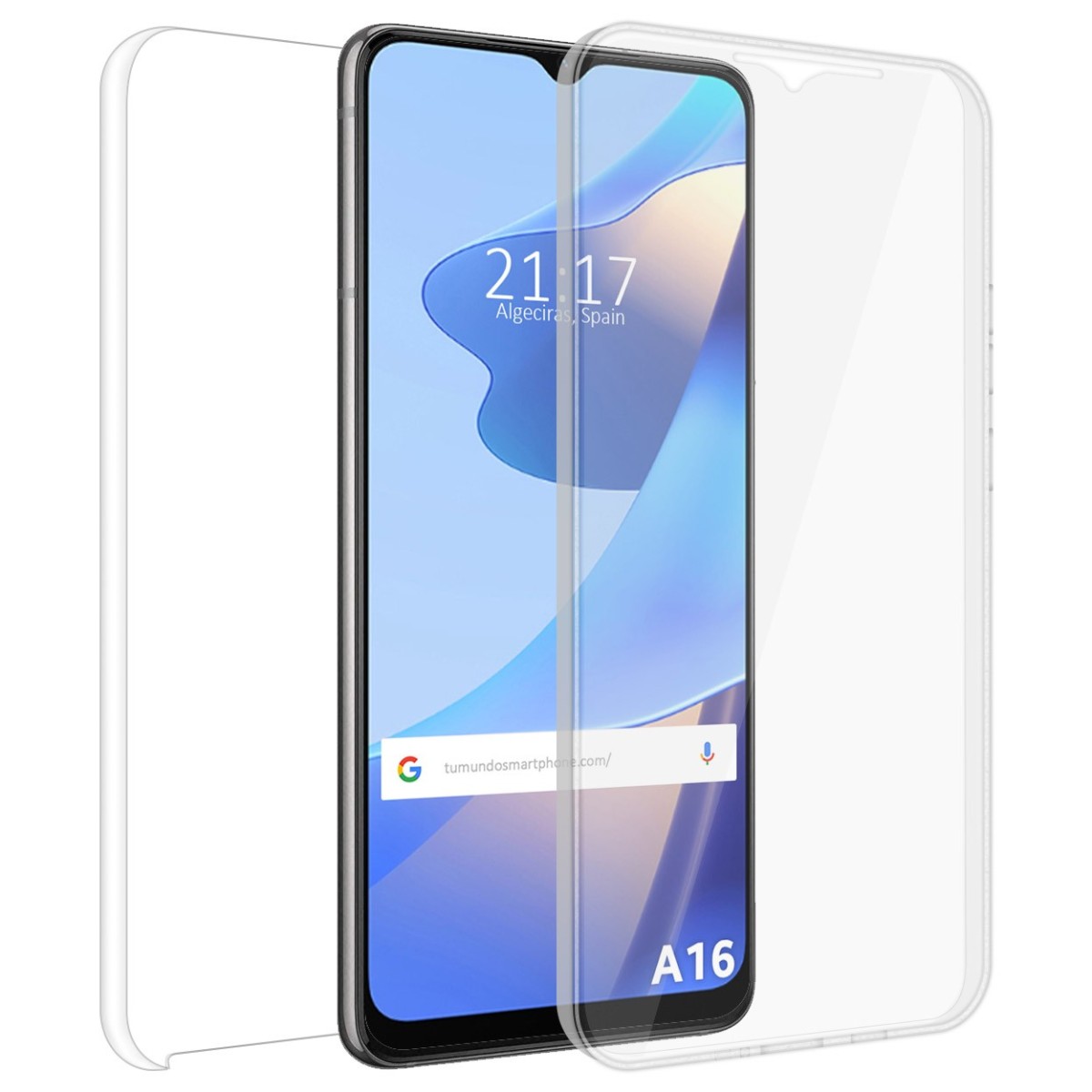 Funda Doble Transparente Pc + Tpu Full Body 360 para Oppo A16 / A16s