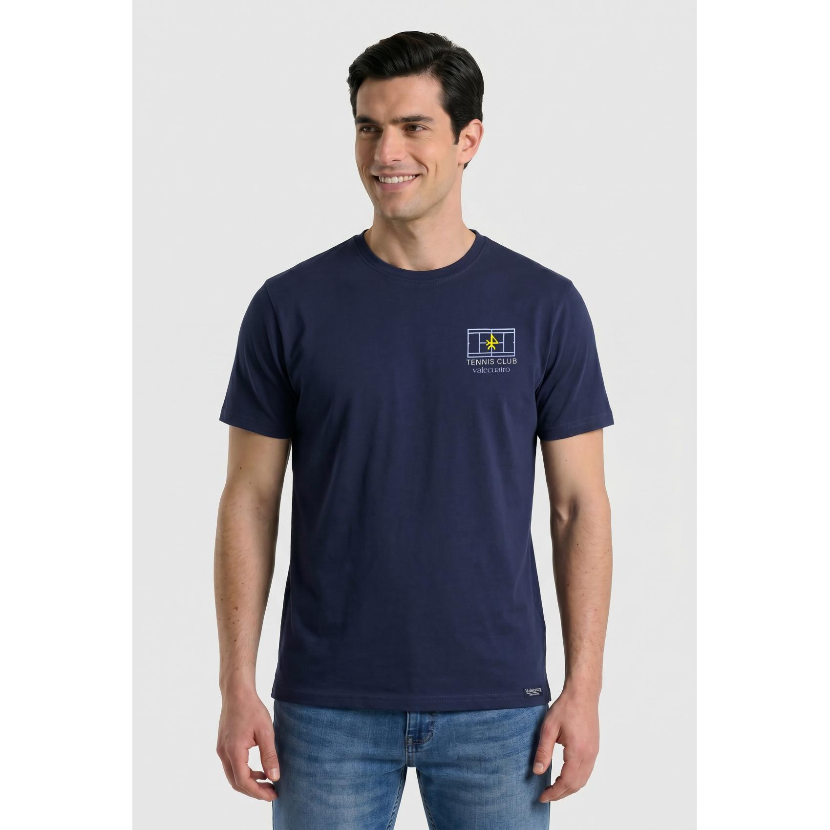 Camiseta Valecuatro Tennis Club azul marino