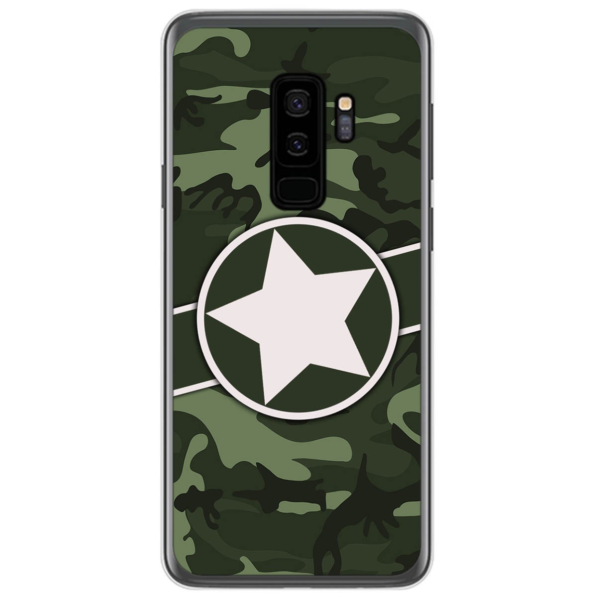 Tumundosmartphone Funda Gel Tpu para Samsung Galaxy S9 Plus diseño Camuflaje 01 Dibujos