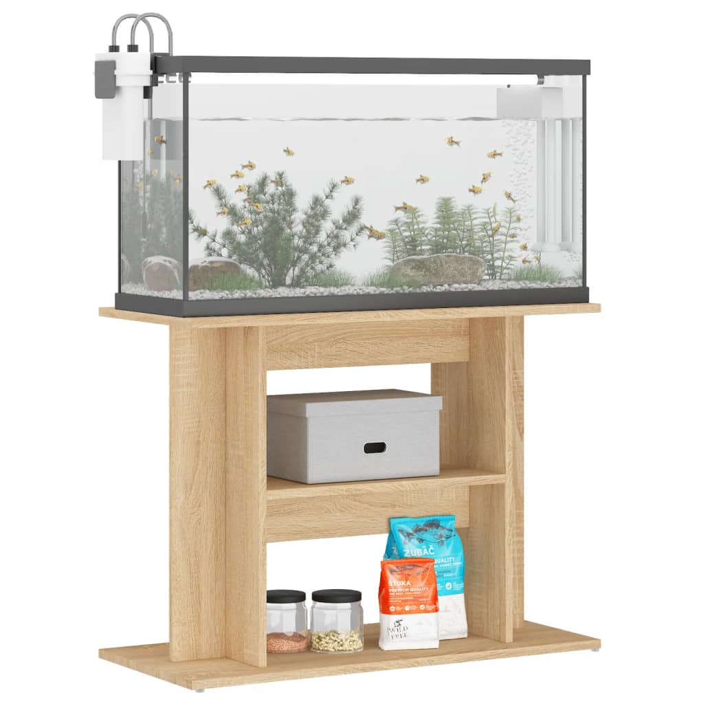 vidaXL Soporte para acuario madera de ingeniería 80x35x60 cm Color Blanco,  Blanco brillante,  Negro y mas