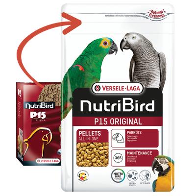 Versele-Laga Nutribird P15 Original para Loros Medianos y Grandes 10KG - Alimento Completo y Equilibrado con Cereales, Fruta y Cacahuetes