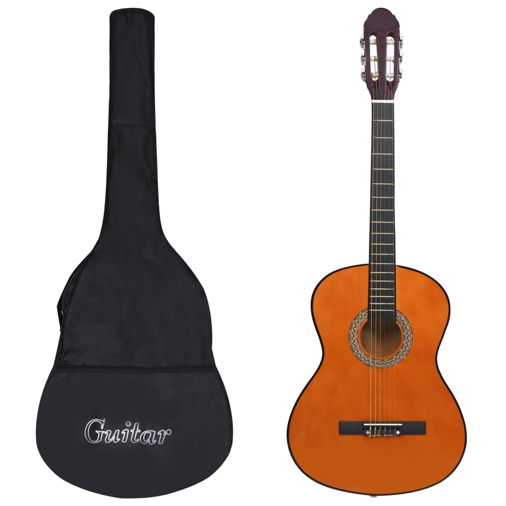 vidaXL Set de Guitarra Clásica para Principiante 12 Plazas 4/4 39" InstrumentoP Color Azul,  Negro,  Marrón oscuro y mas