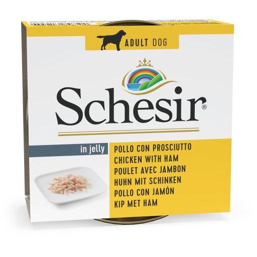 Schesir  Comida Húmeda de Filetes de Pollo con Jamón (Perros , Comida , Comida húmeda) - 150 GR