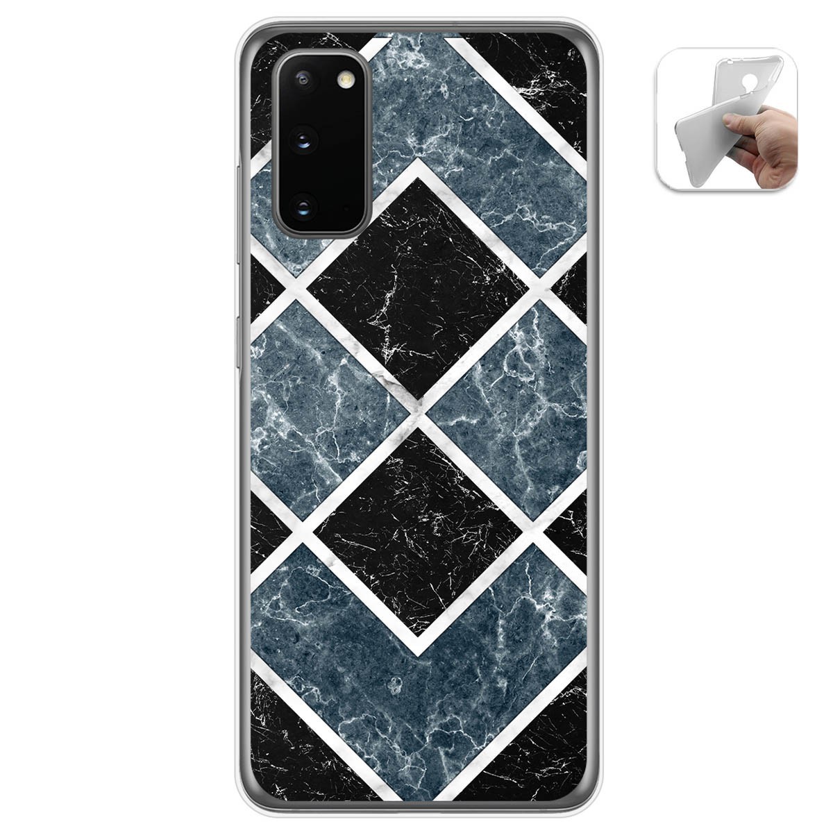 Tumundosmartphone Funda Gel Tpu para Samsung Galaxy A41 diseño Mármol 06 Dibujos