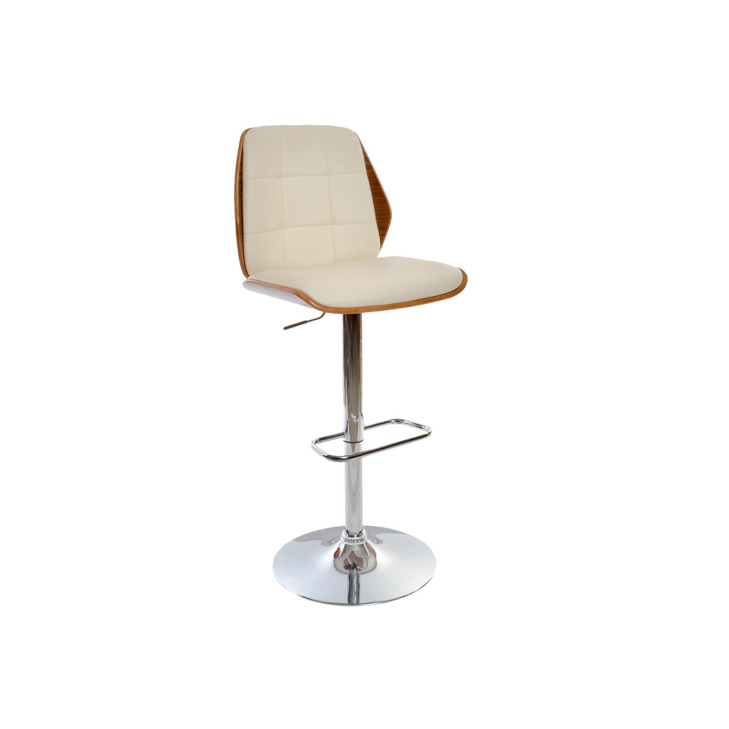 SILLA PU NOGAL 50X52X121 AJUSTABLE CREMA FIJALO MB208339