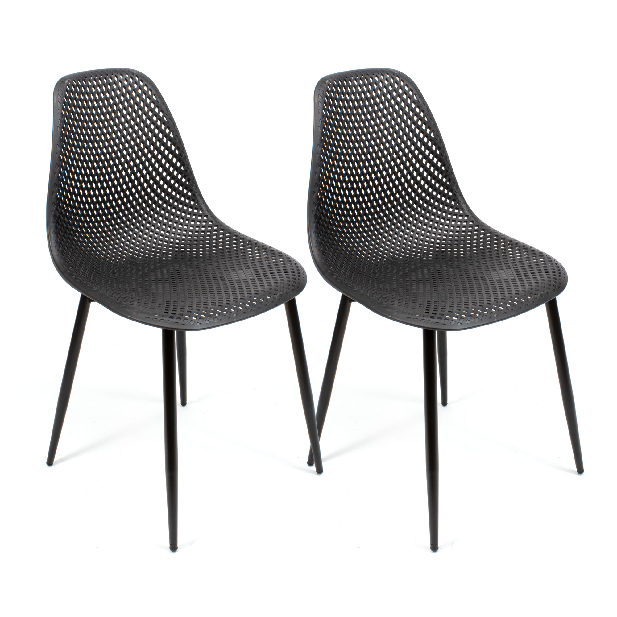 Conjunto de 2 y 4 Sillas The Secret Home - Polipropileno y Metal/Madera