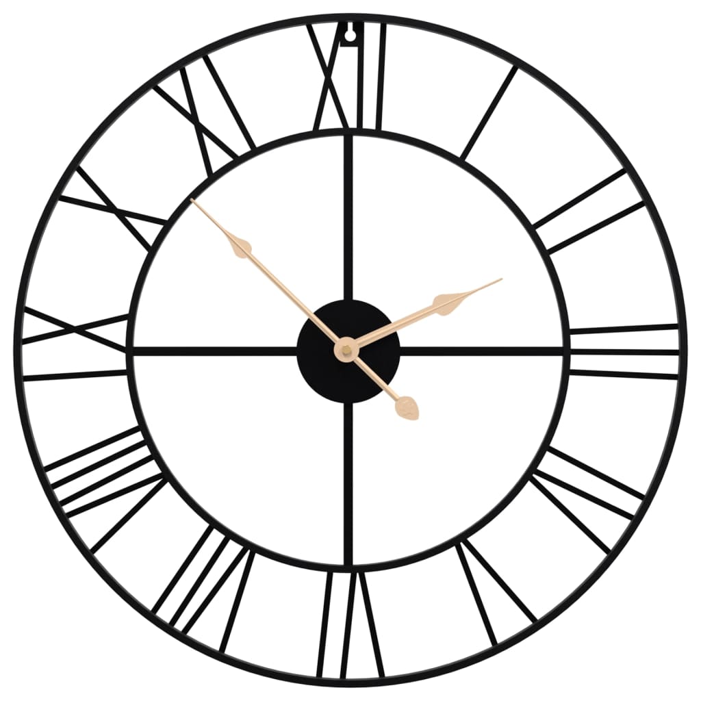 vidaXL Reloj de pared de hierro Ø50 cm reloj de pared para salón Color Negro/ Ø50 cm,  Rojo/ Ø58 cm, y mas