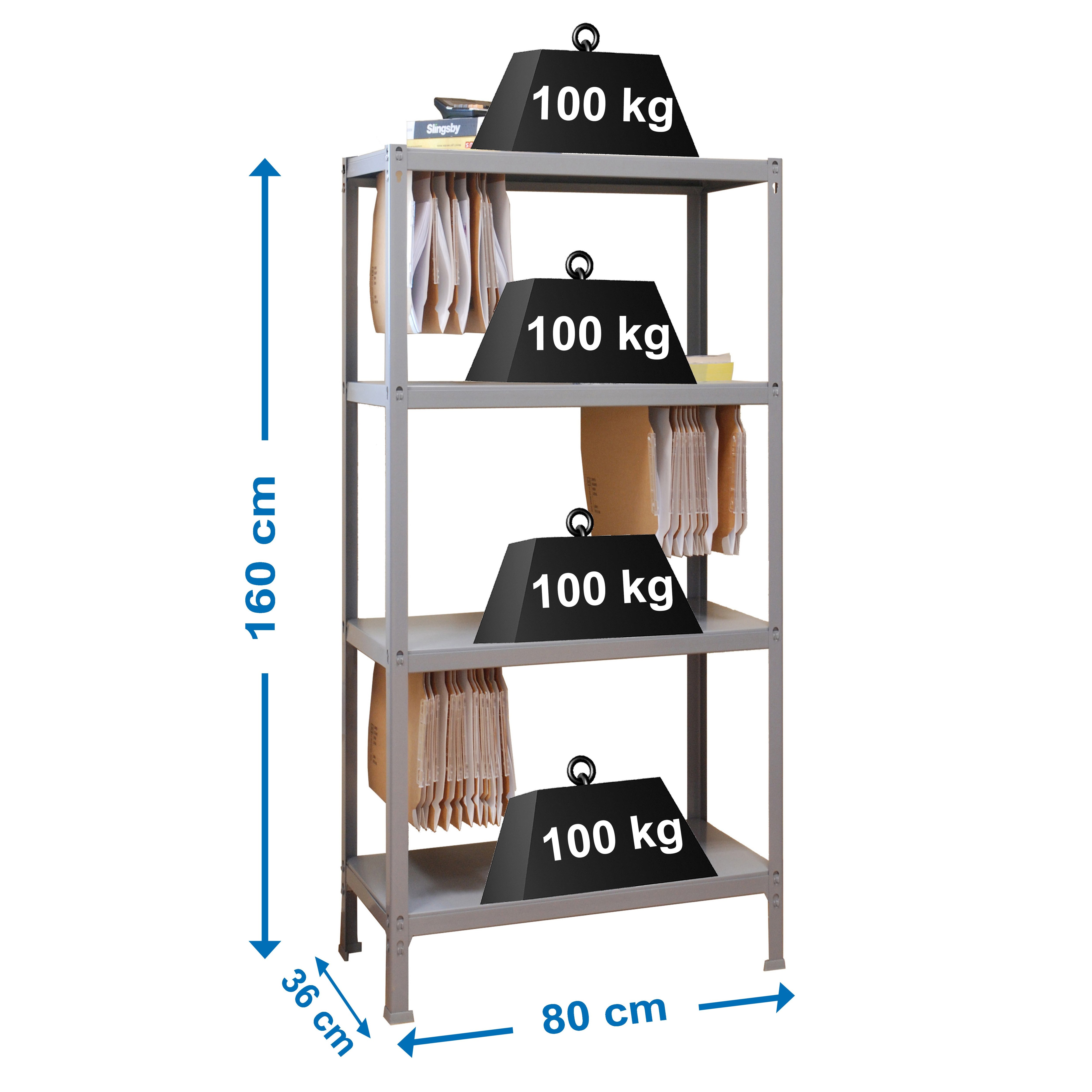 Estantería SIMONRACK Fileclick mini 4/360 gris