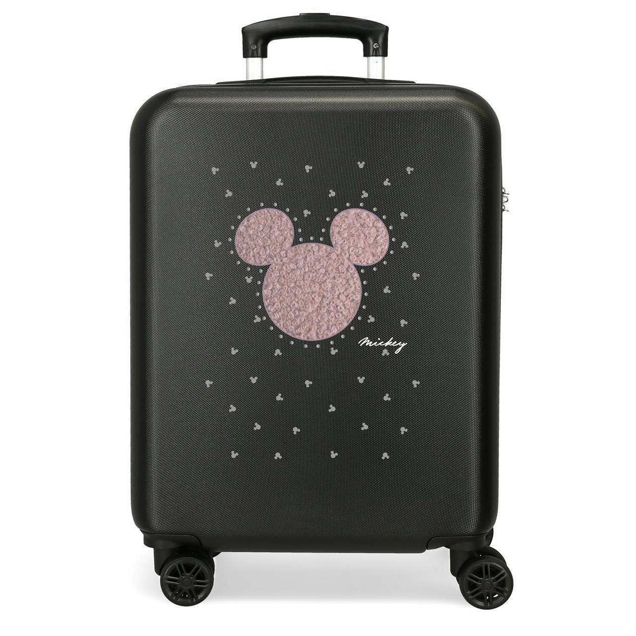 Maleta de cabina Mickey studs negro 38x55x20 cm